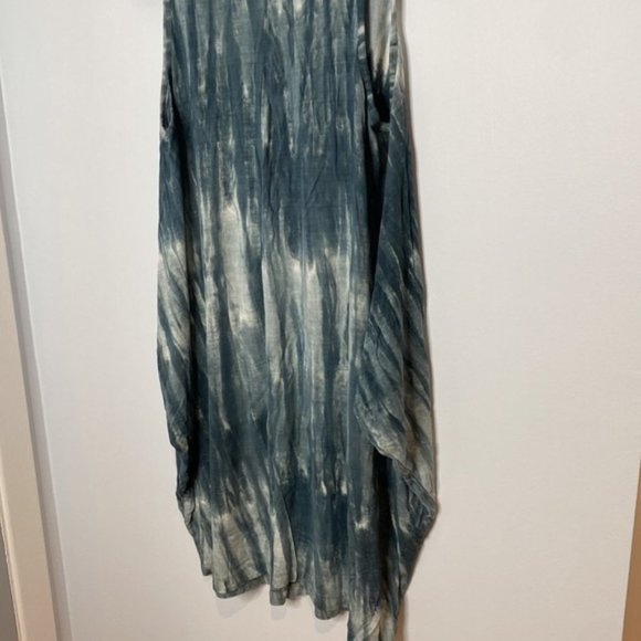 Bacidabali Women Grey Blue Tie Dye Sleeveless Sweater Dress Size Large - Picture 10 of 11